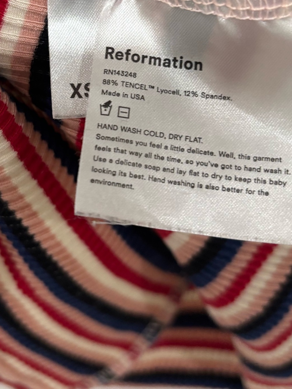 Reformation Striped Ribbed Tank Top - Picture 3 of 4